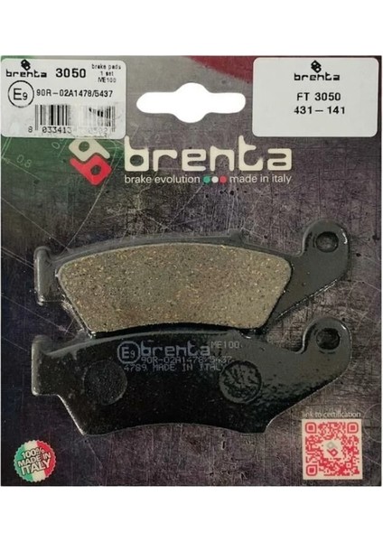 Suzukı Rm 125 1996 ve Sonrası Ön Fren Balata Brenta (Made In Italy)