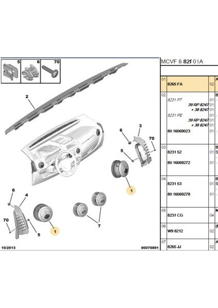 Torpido Havalandırma Izgara Bipper Nemo (TRL8265FA-8265.FA)