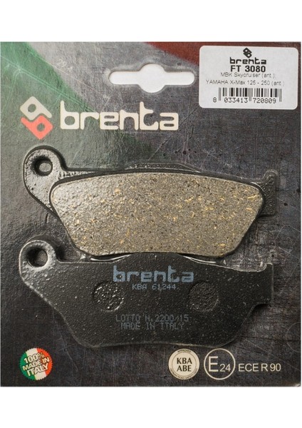 Yamaha X-Max 250 Ön Fren Balata Brenta 2009 ve Öncesi (Made In Italy)