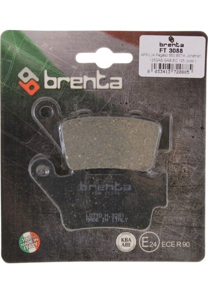 Bmw F 800 Gs Abs Arka Fren Balata Brenta (Made In Italy)