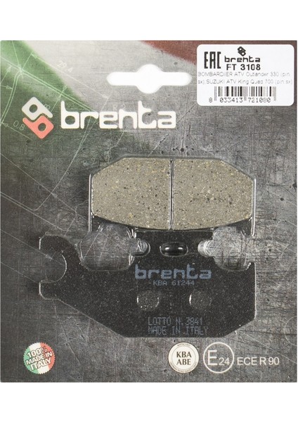 Suzuki Burgman 200 Arka Fren Balata Brenta (Made In Italy) indirimleri