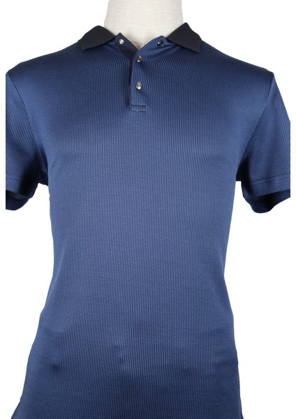 241500305 Nehir Çıtçıtlı P.yaka Tshırt Indigo
