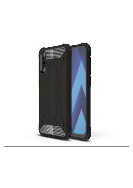 Samsung Galaxy A70 Tam Koruma Sağlayan Çift Katmanlı Crash Premium Sert Silikon Kılıf