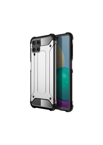 Samsung Galaxy M22 Tam Koruma Sağlayan Çift Katmanlı Crash Premium Sert Silikon Kılıf