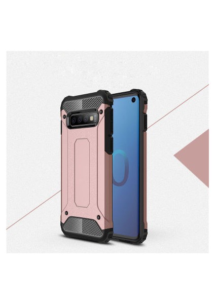 Samsung Galaxy S10 Plus Tam Koruma Sağlayan Çift Katmanlı Crash Premium Sert Silikon Kılıf