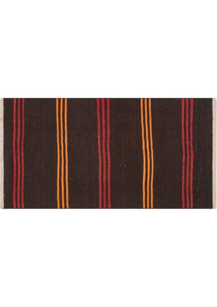 Anadolu El Dokuma Mürdüm Sarı Rengi Vintage Kilim