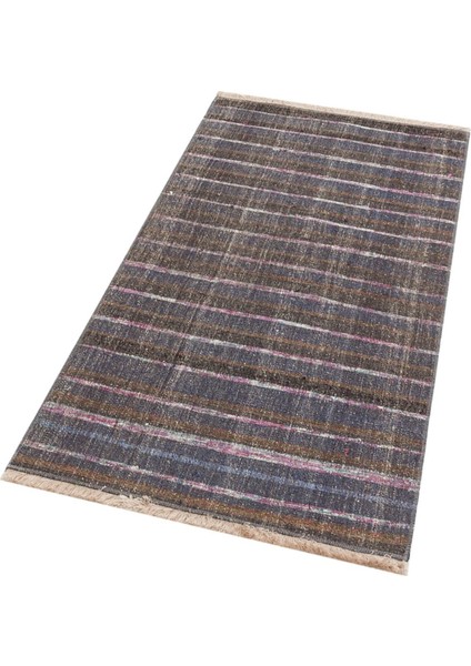 Açik Grı Rengi Çizgili Desen Vintage Kilim modelleri