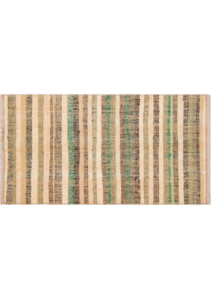 Gerçek El Dokuma Krem Multı Renk Vintage Kilim