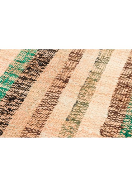 Gerçek El Dokuma Krem Multı Renk Vintage Kilim