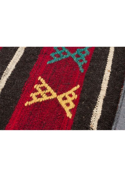 Özel Kırmızı Renk El Dokuma Vintage Kilim