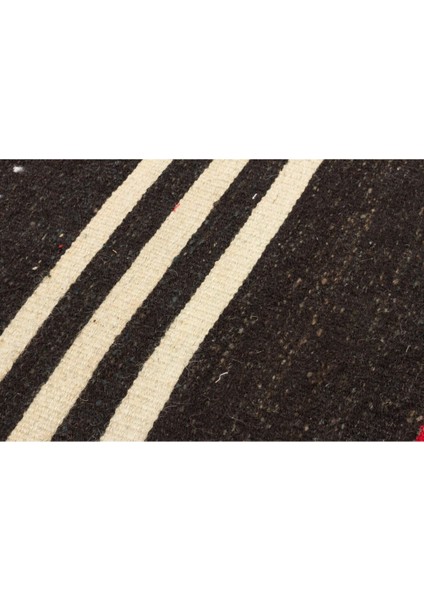 Gerçek El Dokuma Çizgili Desen Vintage Kilim fırsatları