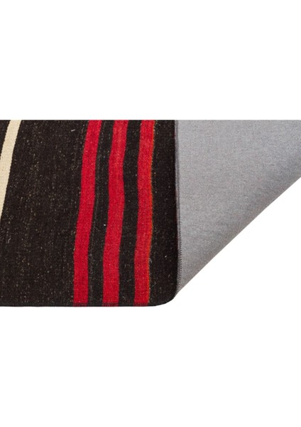 Gerçek El Dokuma Çizgili Desen Vintage Kilim indirimleri