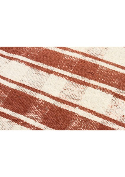 Bej Kahverengi El Dokuma Vintage Kilim