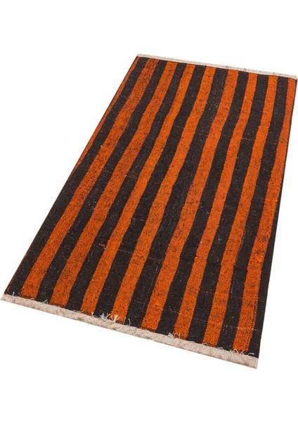 Gerçek El Dokuma Çiçekli Desen Vintage Kilim