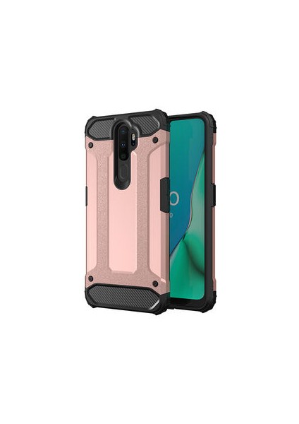 Oppo A5 2020 Tam Koruma Sağlayan Çift Katmanlı Crash Premium Sert Silikon Kılıf