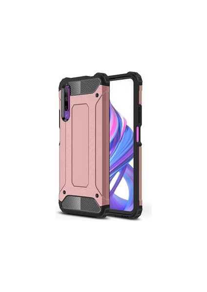 Huawei P Smart Pro 2019 Tam Koruma Sağlayan Çift Katmanlı Crash Premium Sert Silikon Kılıf