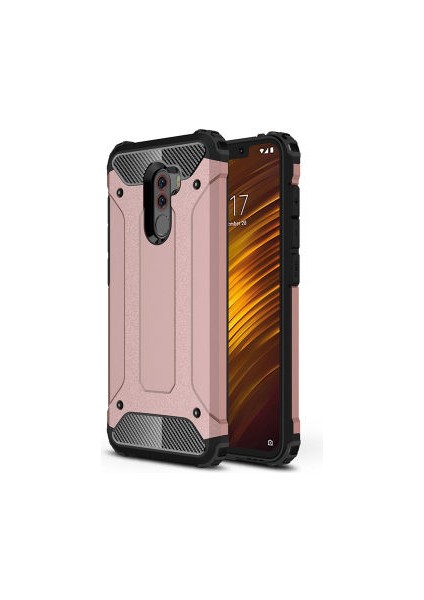 Pocophone F1 Tam Koruma Sağlayan Çift Katmanlı Crash Premium Sert Silikon Kılıf