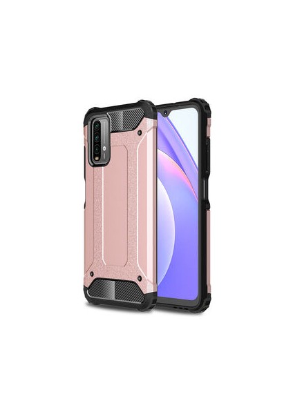 Poco M3 Tam Koruma Sağlayan Çift Katmanlı Crash Premium Sert Silikon Kılıf