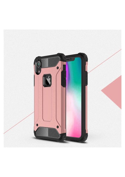iPhone Xr Tam Koruma Sağlayan Çift Katmanlı Crash Premium Sert Silikon Kılıf