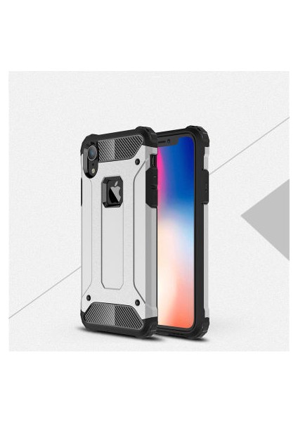 iPhone Xr Tam Koruma Sağlayan Çift Katmanlı Crash Premium Sert Silikon Kılıf