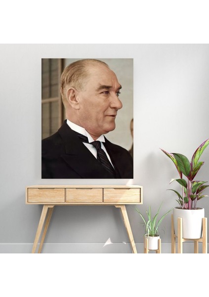 Ulu Önder Mustafa Kemal Atatürk Renkli Portre Duvar Sticker