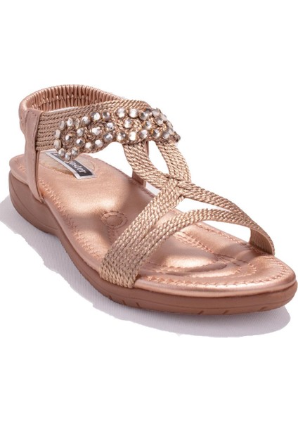 DZA07-74172497CN Bej Günlük Ortopedik Kadın Sandalet