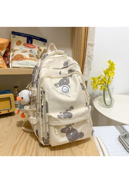 Ortaokul Öğrencileri ve Üniversite Öğrencileri Için Basit, Çok Katmanlı Niş Tasarımlı, Yükü Azaltan Sırt Çantası (Yurt Dışından)