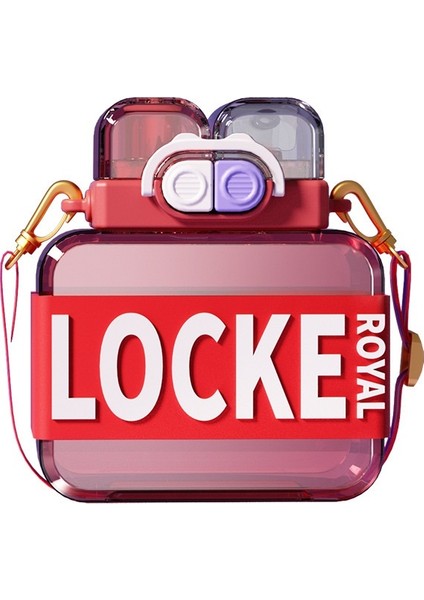 Çocuk Açık Kare Su Şişesi Pipetli (Yurt Dışından)