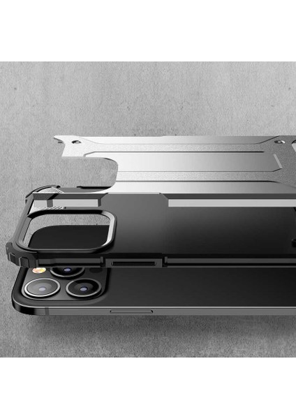 iPhone 12 Mini Tam Koruma Sağlayan Çift Katmanlı Crash Premium Sert Silikon Kılıf