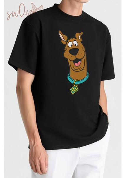 Scooby Doo Baskılı Unisex Oversize Tshirt