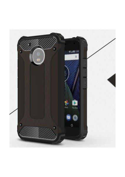 Lenovo Moto G5S Tam Koruma Sağlayan Çift Katmanlı Crash Premium Sert Silikon Kılıf