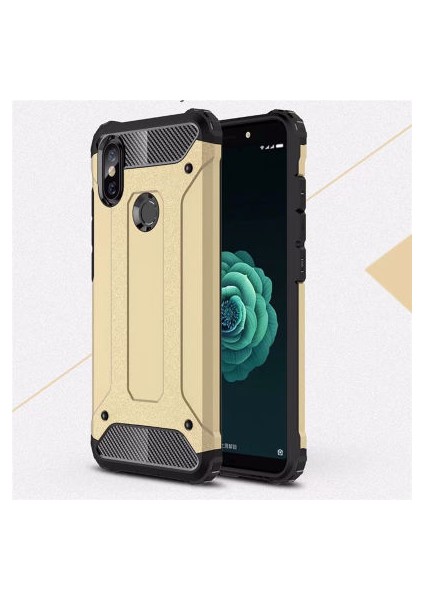 Xiaomi Mi A2 Lite Tam Koruma Sağlayan Çift Katmanlı Crash Premium Sert Silikon Kılıf