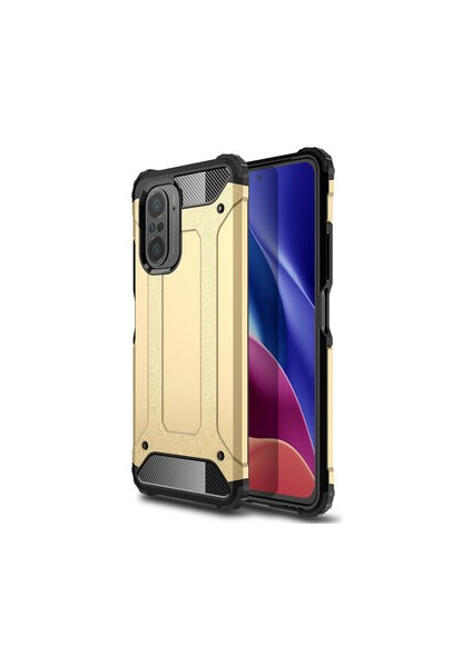 Redmi K40 Tam Koruma Sağlayan Çift Katmanlı Crash Premium Sert Silikon Kılıf