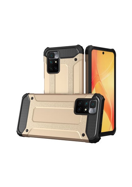 Redmi 10 Tam Koruma Sağlayan Çift Katmanlı Crash Premium Sert Silikon Kılıf