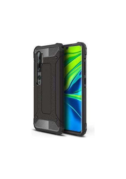 Xiaomi Mi Note 10 Tam Koruma Sağlayan Çift Katmanlı Crash Premium Sert Silikon Kılıf
