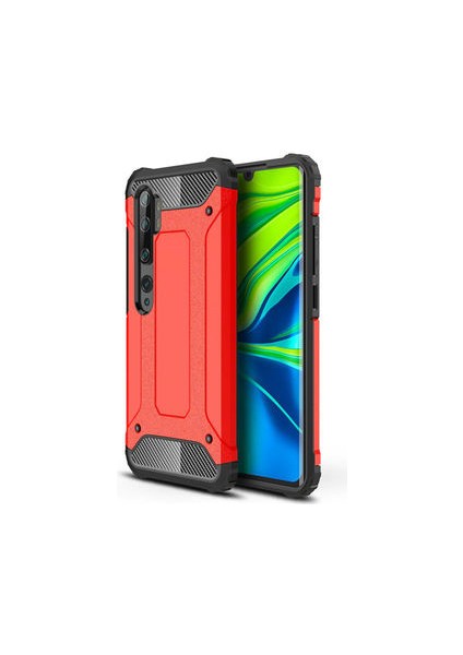 Xiaomi Mi Note 10 Tam Koruma Sağlayan Çift Katmanlı Crash Premium Sert Silikon Kılıf
