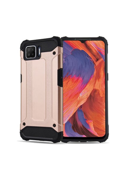 Oppo A73 Tam Koruma Sağlayan Çift Katmanlı Crash Premium Sert Silikon Kılıf