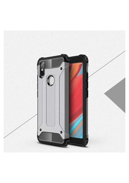Redmi S2 Kılıf Darbelere Dayanıklı Çift Katmanlı Alvika Premium Sert Silikon Kapak