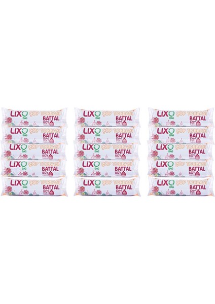 Battal Boy Çöp Poşeti (75 x 90 Cm) 10 Lu Rulo x 15 Paket Çöp Torbası Mavi 70 Litre