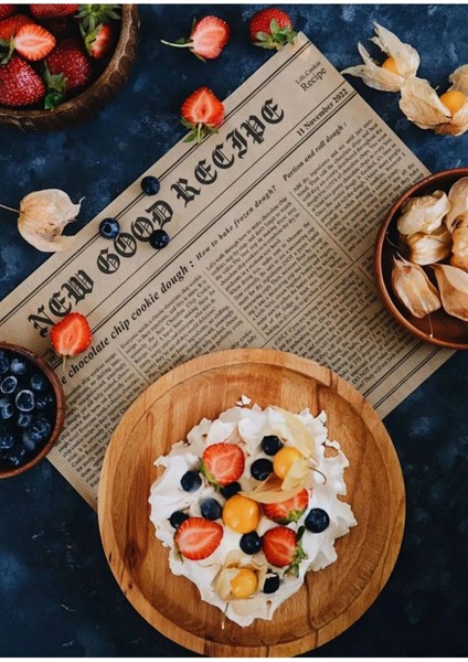 Yağlı Kağıt Vintage Gazete Desenli Sunum 100 Adet modelleri