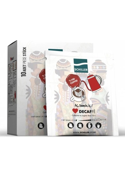 Decaffeinated (Kafesinsiz) 10'lu Filtre Kahve ( Aç-Demle )
