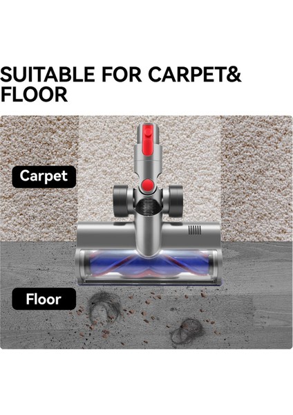 V10SLIM Için Vakum Tahrikli Fırça Kafası V12SLIM Halı Zemin Temizliği Için Temizleyici Kafa Yedek Parçaları (Yurt Dışından)