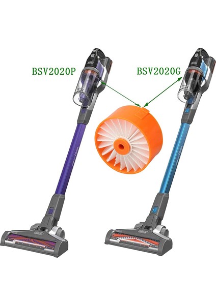 BSV2020 Filtre Black+ ile Uyumlu BSV2020G ve BSV2020P Powerseries Extreme Kablosuz Çubuk Süpürge, 9'lu Paket (Yurt Dışından)