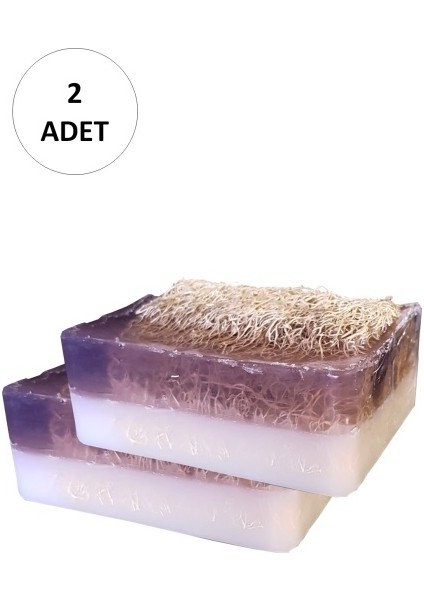 2 Adet Doğal Kabak Lifli Lavanta Sabunu