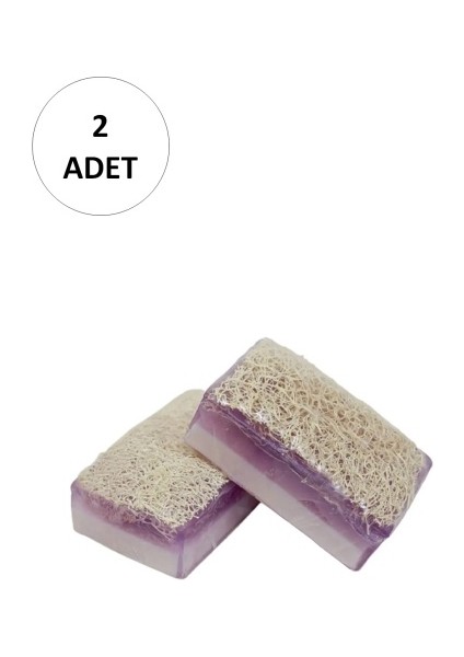 2 Adet Doğal Kabak Lifli Lavanta Sabunu