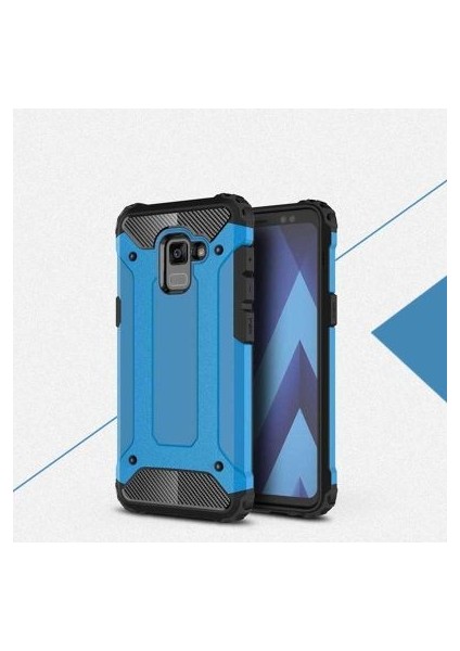 Samsung Galaxy A6 2018 Tam Koruma Sağlayan Çift Katmanlı Crash Premium Sert Silikon Kılıf
