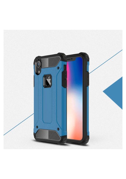 iPhone XR Tam Koruma Sağlayan Çift Katmanlı Crash Premium Sert Silikon Kılıf