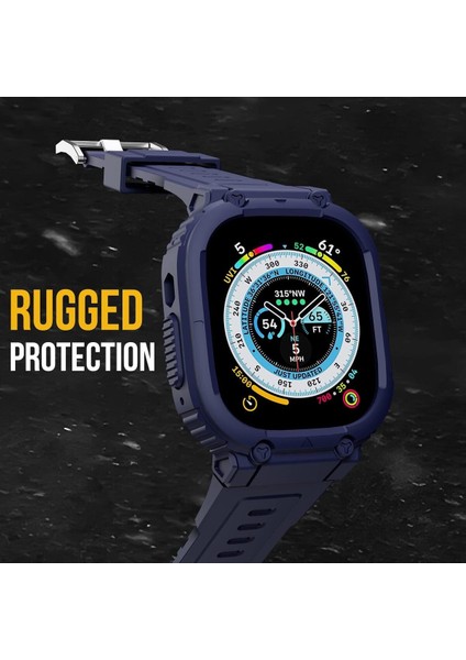 Apple Watch Uyumlu Ultra Ultra 2 Uyumlu 49MM Uyumlu Kordon Ultra Korumalı Armor Zırhlı Silikon Kordon fiyatları