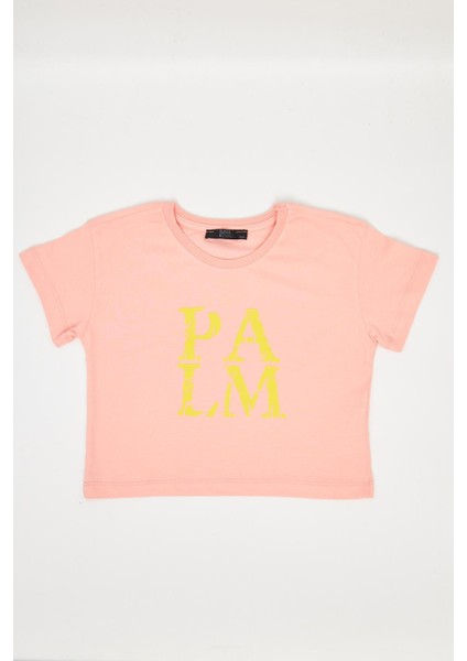 Kız Çocuk Crop Tshirt Turuncu - Aleyna