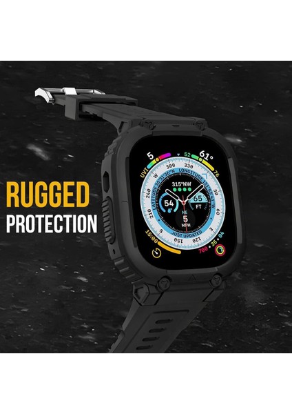 Apple Watch Uyumlu Ultra Ultra 2 Uyumlu 49MM Uyumlu Kordon Ultra Korumalı Armor Zırhlı Silikon Kordon fiyatları
